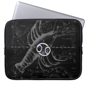 Chrome like Cancer Zodiac Sign on Hevelius Laptop Sleeve