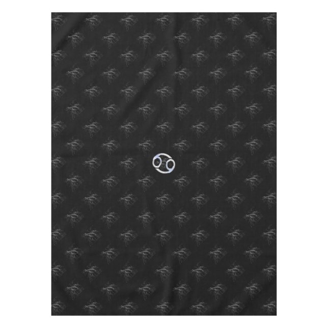 Chrome like Cancer Zodiac Sign on Hevelius Tablecloth (Front)