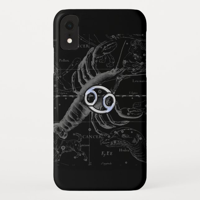 Chrome like Cancer Zodiac Symbol on Hevelius Case-Mate iPhone Case (Back)