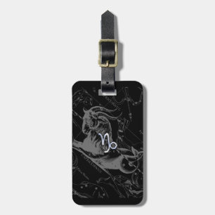 Chrome like Capricorn Zodiac Sign on Hevelius 1690 Luggage Tag