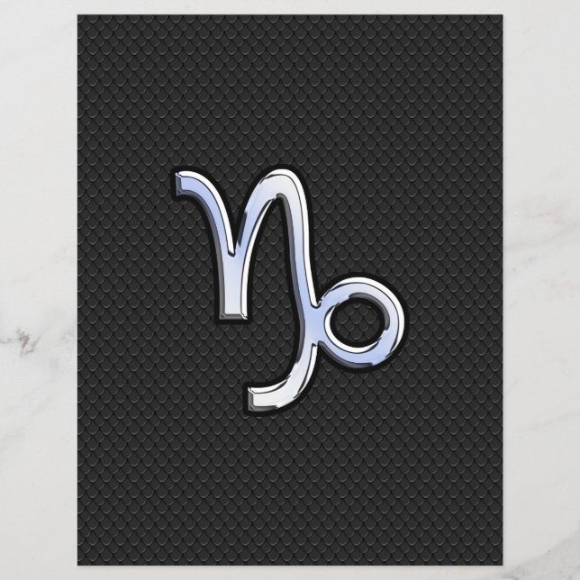 Chrome like Capricorn Zodiac Sign on Snake style Flyer (Front)