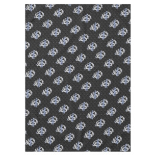 Chrome like Dragon on Black Snake Skin Print Tablecloth