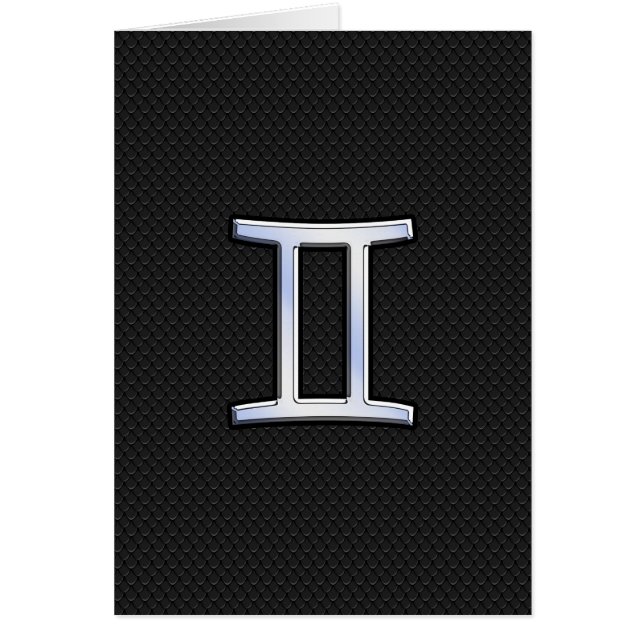 Chrome Like Gemini Zodiac Sign (Front)