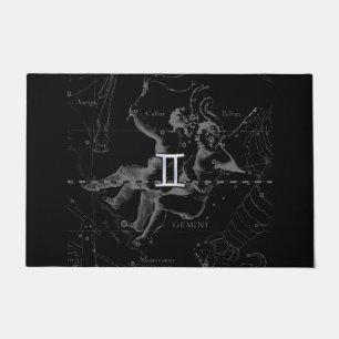 Chrome like Gemini Zodiac Sign on Hevelius Doormat