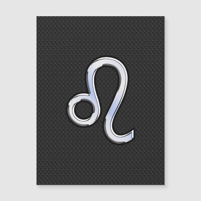 Chrome Like Leo Sign on snake skin (Front)