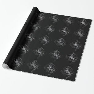 Chrome Like Leo Zodiac Constellation Map Hevelius Wrapping Paper