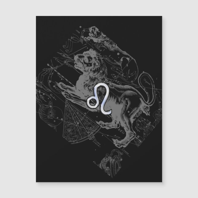 Chrome like Leo Zodiac Sign on Hevelius (Front)