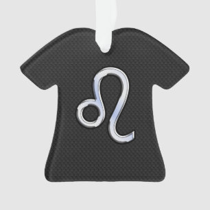 Chrome Like Leo Zodiac Sign on snake skin Ornament
