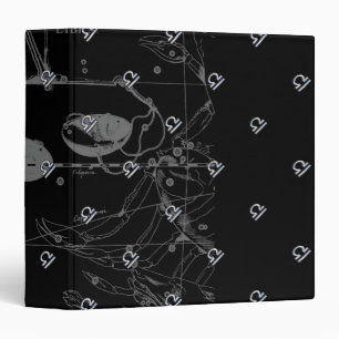 Chrome like Libra Zodiac Sign on Hevelius Binder