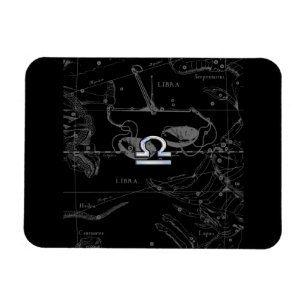 Chrome like Libra Zodiac Sign on Hevelius Magnet