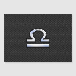 Chrome Like Libra Zodiac Symbol Snake Skin Decor