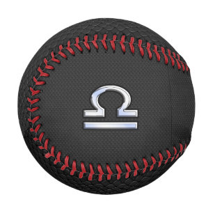 Chrome Like Libra Zodiac Symbol Snake Skin Decor Baseball