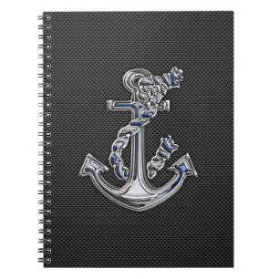 Chrome Like Rope Anchor on Carbon Fibre Notebook