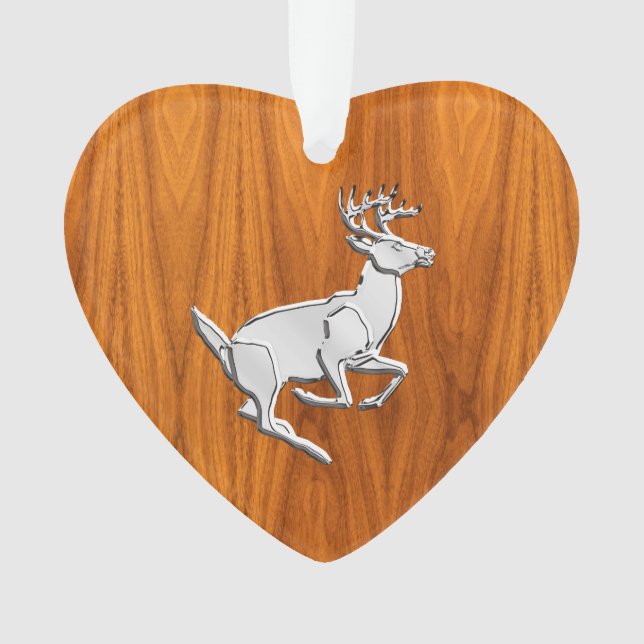 Chrome Like Running Deer on Fine Teak (devant)