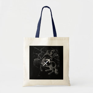 Chrome Like Sagittarius Zodiac Sign Hevelius Decor Tote Bag