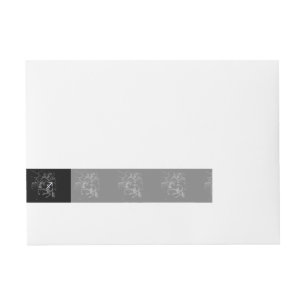 Chrome like Sagittarius Zodiac Sign on Hevelius Wraparound Address Label