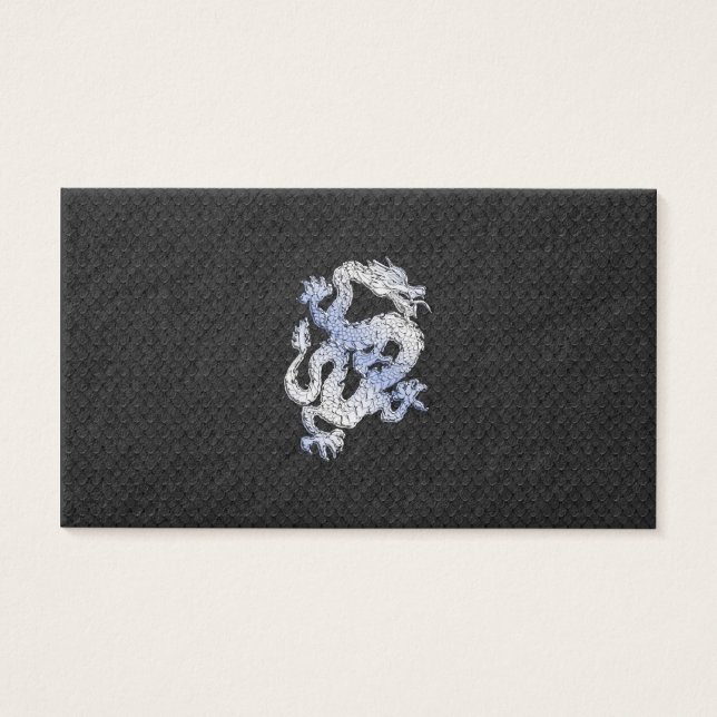 Chrome like silver Dragon Black Snake Skin style (Front)