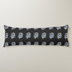 Chrome like silver Dragon Black Snake Skin style Body Pillow