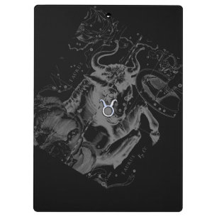 Chrome like Taurus Sign on Hevelius Clipboard