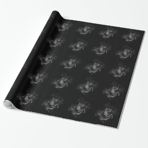 Chrome like Taurus Sign on Hevelius Wrapping Paper