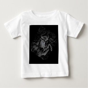 Chrome like Taurus Zodiac on Hevelius Black Baby T-Shirt
