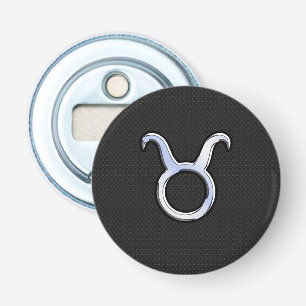 Chrome Like Taurus Zodiac Sign Decor Bottle Opener