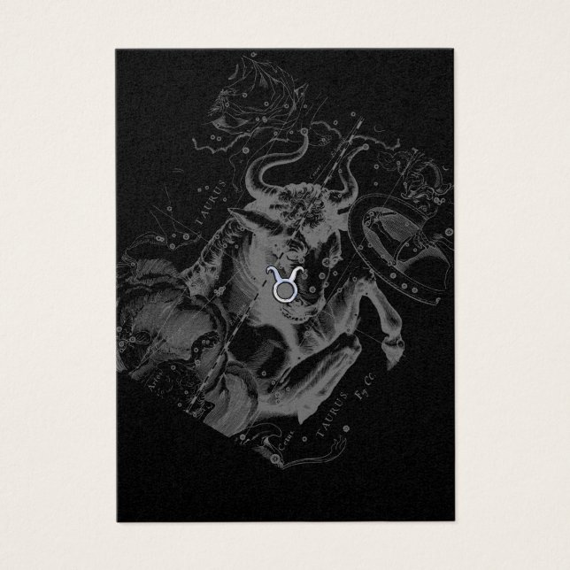 Chrome like Taurus Zodiac Sign on Hevelius (Front)