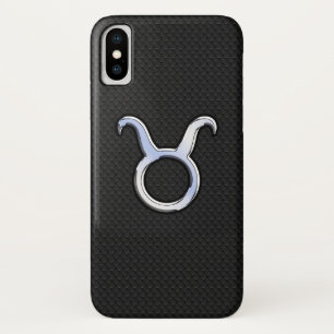 Chrome Like Taurus Zodiac Sign on Snake Skin Case-Mate iPhone Case