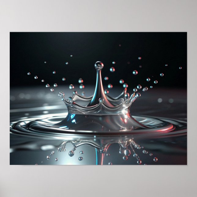 Chrome Liquid Splash Poster (Front)