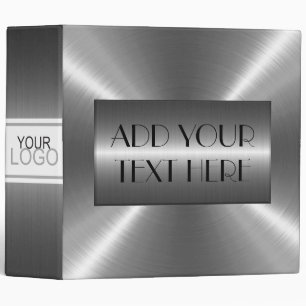Chrome Luxury Stainless Metallic Metal Look #4 Binder