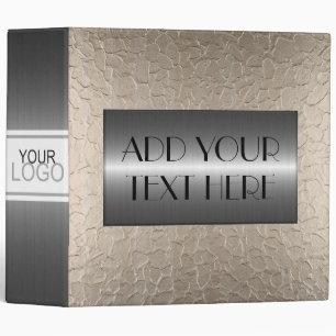 Chrome Luxury Stainless Metallic Metal Look #5 Binder