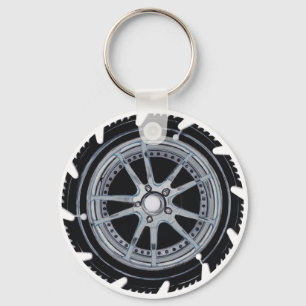 Chrome Mag Wheel Keychain