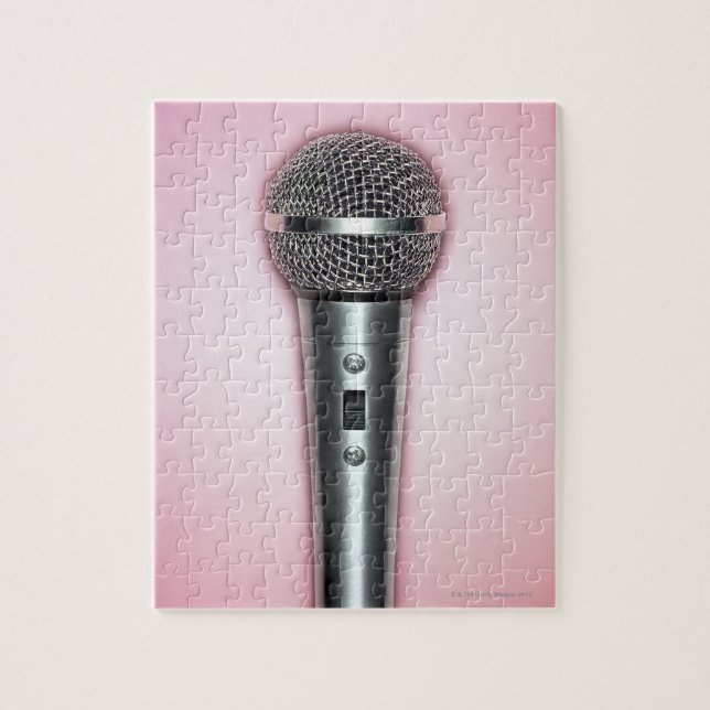 Chrome Microphone Jigsaw Puzzle (Vertical)