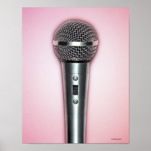 Chrome Microphone Poster
