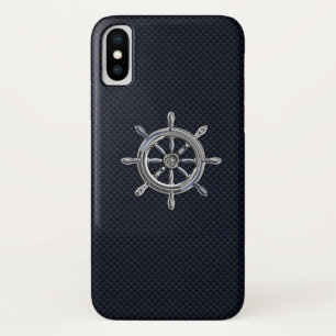Chrome Nautical Wheel on Carbon Fibre Print  Case-Mate iPhone Case