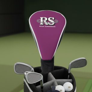 Chrome Orbit Monogram Initials Any Colour ID1331 Golf Head Cover