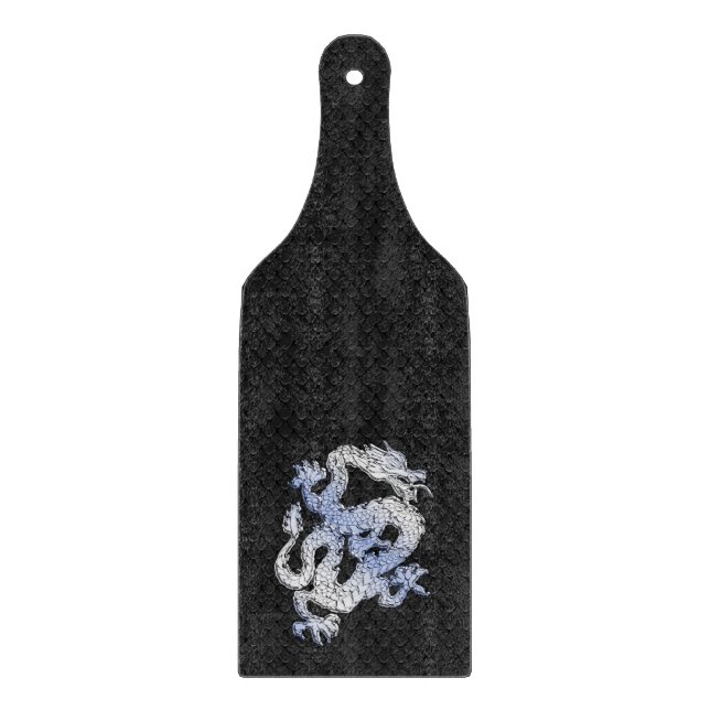 Chrome orient Style Dragon Black Snake Skin Print Cutting Board (Front)