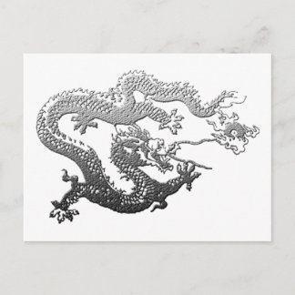 Chrome Paint Dragon Postcard