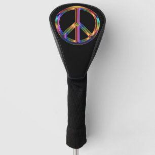 Chrome Peace Sign Golf Head Cover