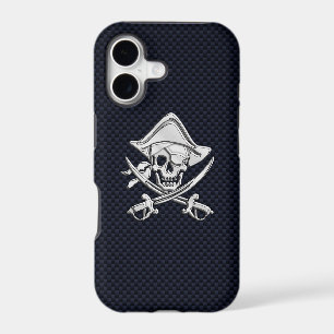 Chrome Pirate Crâne de mort sur fibre de carbone
