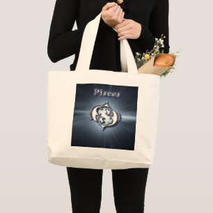 Chrome Pisces Large Tote Bag