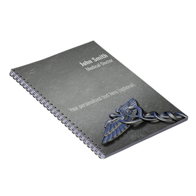 Chrome Professional Medical Caduceus Notebook (Right Side)
