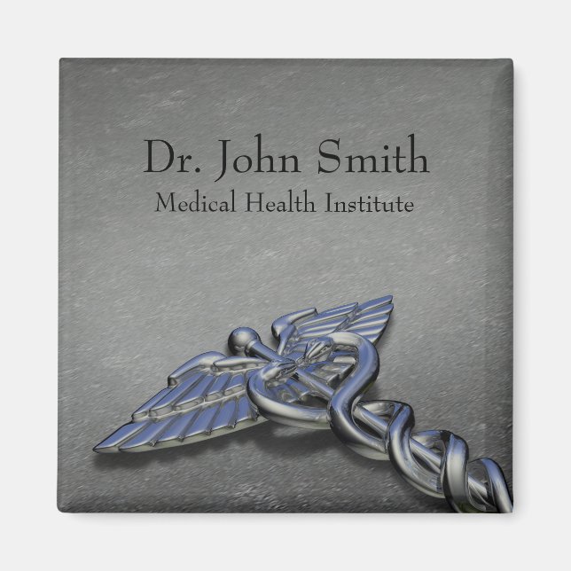 Chrome Professionnel Médicale Caduceus - Magnet (Devant)