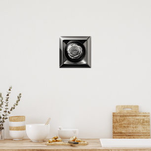 Chrome Rose Poster