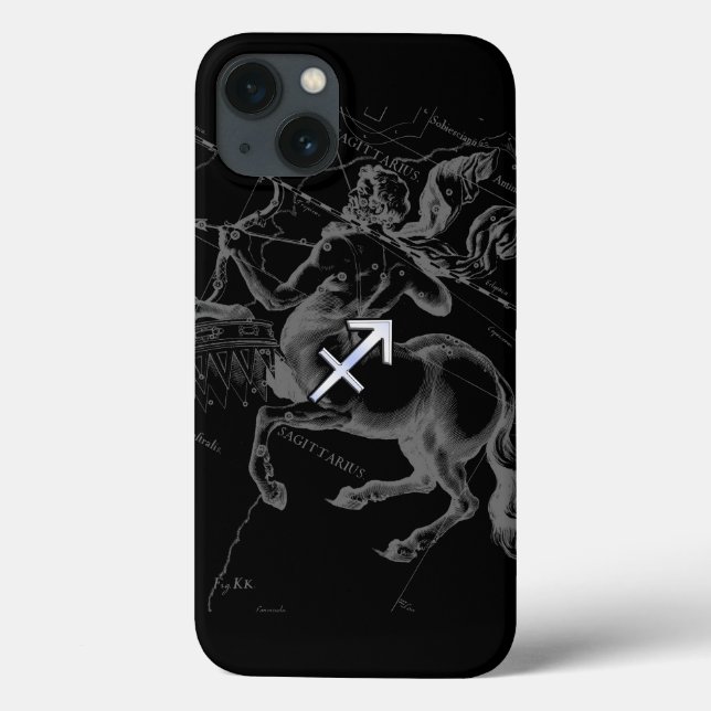 Chrome Sagittarius Zodiac Sign Hevelius circa 1690 Case-Mate iPhone Case (Back)