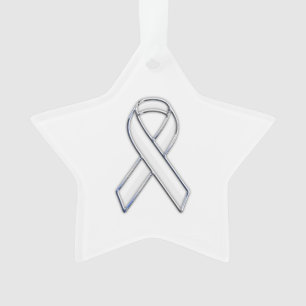 Chrome Silver Imprimé Ceinture White Ribbon Sensib