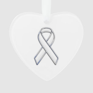 Chrome Silver Imprimé Ceinture White Ribbon Sensib