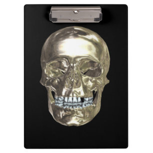 Chrome Skull Clipboard