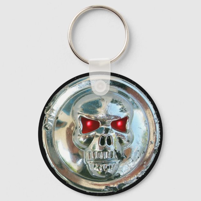 CHROME SKULL KEYCHAIN (Front)