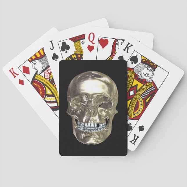 Chrome Skull Playing Cards (Back)